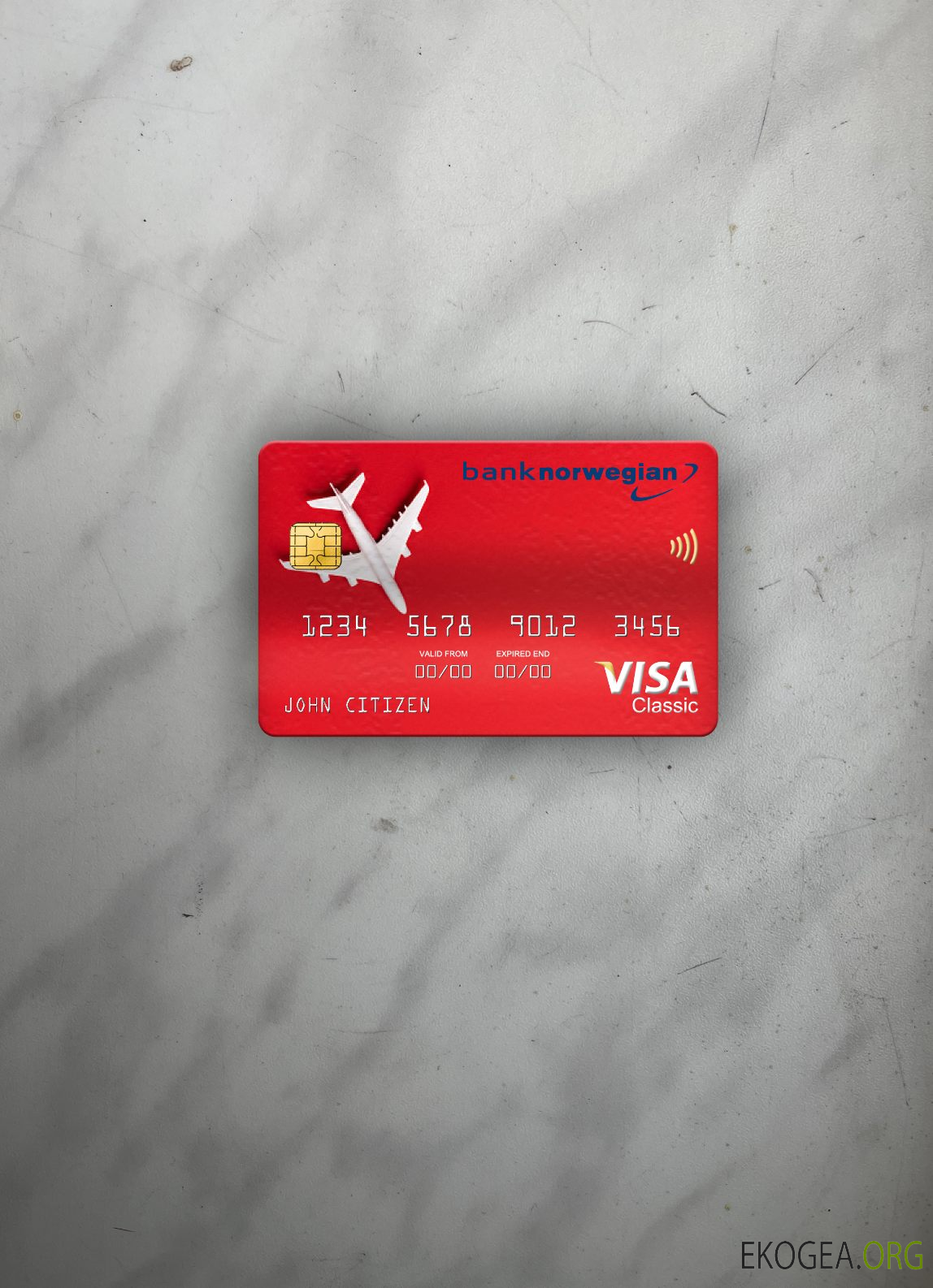 Banque de Norvège Banque norvégienne AS visa carte classique photolook recto